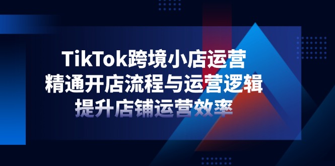 TikTok跨境小店运营，精通开店流程与运营逻辑，提升店铺运营效率-搜外项目网
