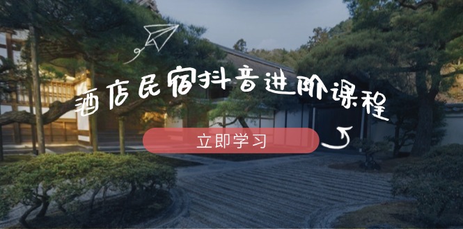 酒店民宿抖音进阶课程，掌握流量渠道与推流逻辑，打造爆款内容-搜外项目网