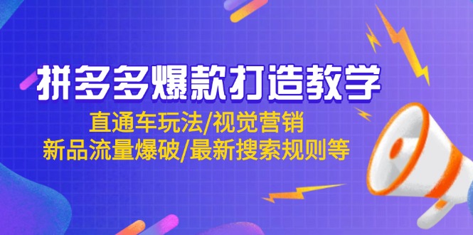 拼多多爆款打造教学：直通车玩法/视觉营销/新品流量爆破/最新搜索规则等-搜外项目网
