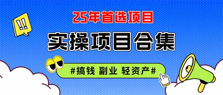 2025实操项目合集 挂机类型 直播类型 轻资产创业类型 课程分享各项目介...-搜外项目网