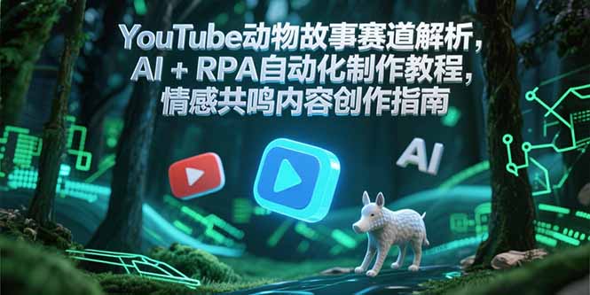 YouTube动物故事赛道解析,AI+RPA自动化制作教程,情感共鸣内容创作指南-搜外项目网