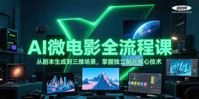 AI微电影全流程课，从剧本生成到三维场景，掌握独立制片核心技术-搜外项目网