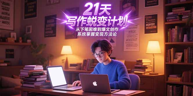 21天写作蜕变计划，从下笔困难到爆文创作，系统掌握变现方法论-搜外项目网