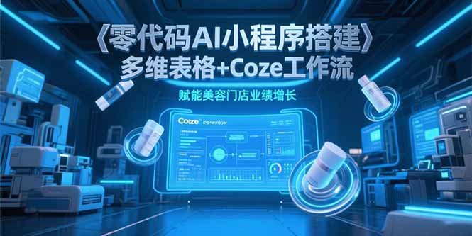 零代码AI小程序搭建，多维表格+Coze工作流，赋能美容门店业绩增长-搜外项目网