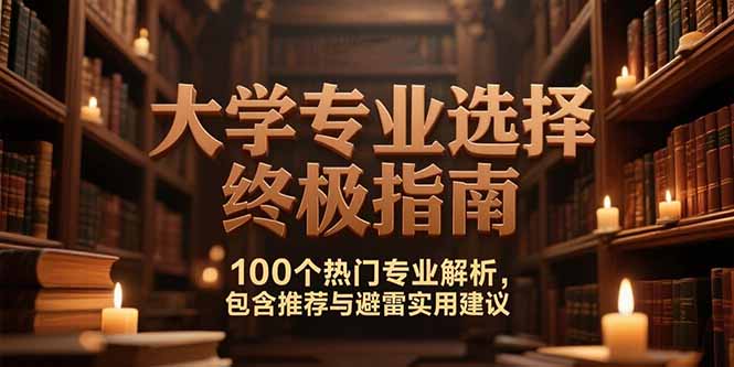 付费文:大学专业选择终极指南,100个热门专业解析,包含推荐与避雷实用建议-搜外项目网