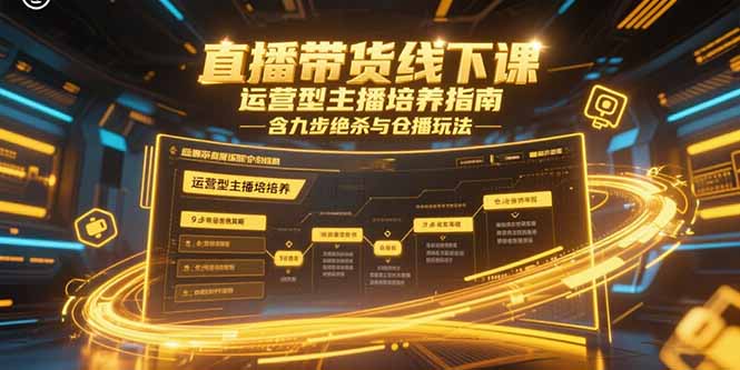 直播带货线下课，运营型主播培养指南，含九步绝杀与仓播玩法-搜外项目网